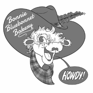 BONNIE BLUEBONNET BAKERY HOWDY! logo