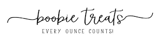 BOOBIE TREATS EVERY OUNCE COUNTS! logo