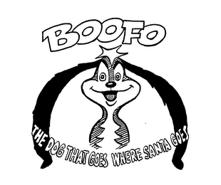 BOOFO THE DOG THAT GOES WHERE SANTA GOES logo