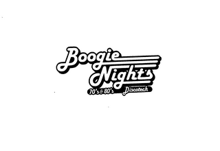 BOOGIE NIGHTS 70'S & 80'S DISCOTECH logo