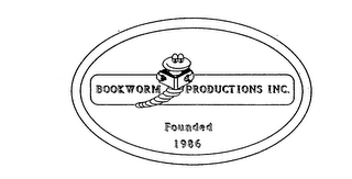 BOOKWORM PRODUCTIONS INC. FOUNDED 1986 logo