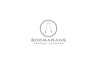BOOMARANG TONGUE SCRAPER logo