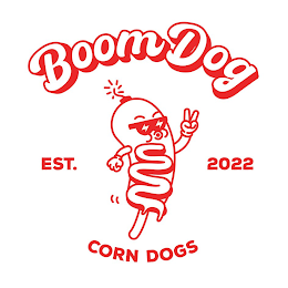BOOMDOG CORN DOGS EST. 2022 logo