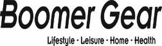 BOOMER GEAR LIFESTYLE · LEISURE · HOME · HEALTH logo