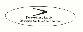 BOOMERANG CARDS THE CARDS THAT COME BACK TO YOU logo