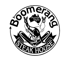 BOOMERANG STEAK HOUSE AUSSIE STYLE logo