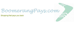 BOOMERANGPAYS.COM SHOPPING THAT PAYS YOU BACK logo