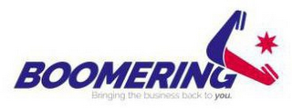 BOOMERING BRINGING THE BUSINESS BACK TOYOU. logo