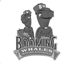 BOOMING WHALES MOVING & STORAGE BW B logo