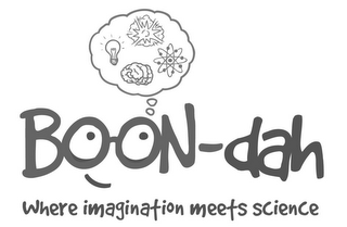 BOON-DAH WHERE IMAGINATION MEETS SCIENCE logo