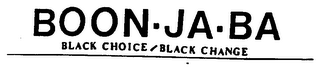 BOON-JA-BA BLACK CHOICE BLACK CHANGE logo