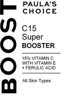 BOOST PAULA'S CHOICE C15 SUPER BOOSTER 15% VITAMIN C WITH VITAMIN E + FERULIC ACID ALL SKIN TYPES logo