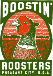 BOOSTIN' ROOSTERS PHEASANT CITY. U.S.A. logo