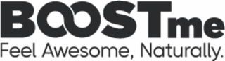 BOOSTME FEEL AWESOME, NATURALLY. logo