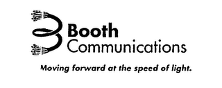 BOOTH COMMUNICATIONS MOVING FORWARD AT THE SPEED OF LIGHT. logo