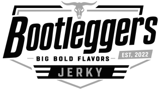 BOOTLEGGERS BIG BOLD FLAVORS EST, 2022 JERKY logo