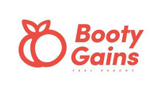 BOOTY GAINS FEEL PEACHY logo