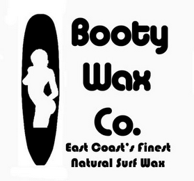 BOOTY WAX CO. EAST COAST'S FINEST NATURAL SURF WAX logo