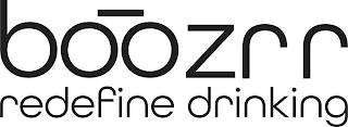 BOOZRR REDEFINE DRINKING logo