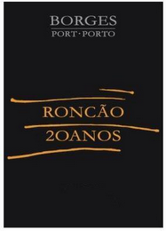 BORGES PORT · PORTO RONCÃO 20ANOS logo