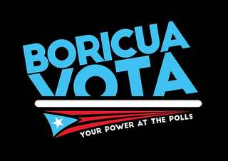BORICUA VOTA TU PODER EN LAS URNAS YOURPOWER AT THE POLLS logo