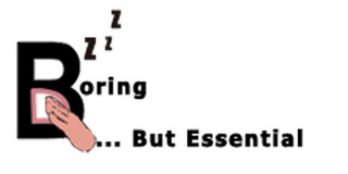BORING... BUT ESSENTIAL Z Z Z logo