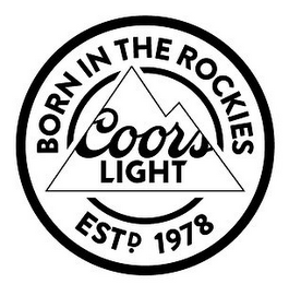 BORN IN THE ROCKIES COORS LIGHT ESTD. 1978 logo
