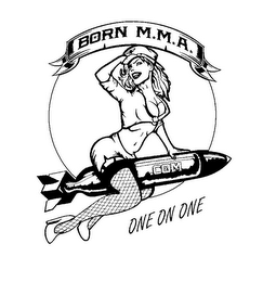 BORN MMA .COM ONE ON ONE logo