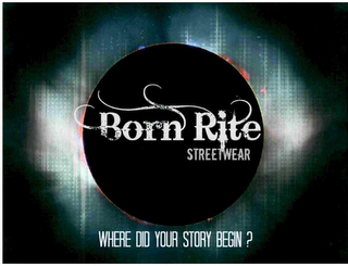 BORN RITE STREETWEAR WHERE DID YOUR STORY BEGIN? logo