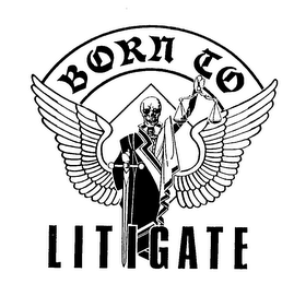 BORN TO LITIGATE logo