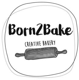 BORN2BAKE CREATIVE BAKERY logo