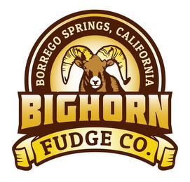 BORREGO SPRINGS, CALIFORNIA BIGHORN FUDGE CO. logo