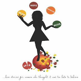 BOSS MOM WIFE DAUGHTER ME . . . LOVE STORIES FOR WOMEN WHO THOUGHT IT WAS TOO LATE TO BELIEVE logo