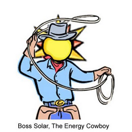 BOSS SOLAR, THE ENERGY COWBOY logo