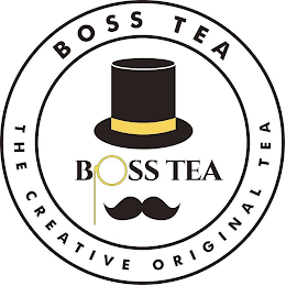 BOSS TEA THE CREATIVE ORIGINAL TEA logo