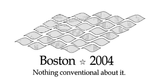 BOSTON 2004 NOTHING CONVENTIONAL ABOUT IT. logo