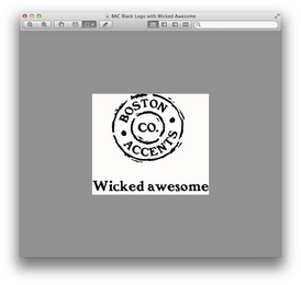 BOSTON ACCENTS CO. WICKED AWESOME logo