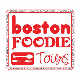 BOSTON FOODIE TOURS STROLL SAMPLE SAVOR REPEAT logo