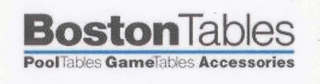 BOSTON TABLES POOLTABLES GAMETABLES ACCESSORIES logo