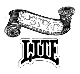 BOSTON'S THE BEST YOU'VE EVER TASTED LITE logo