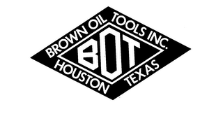 BOT BROWN OIL TOOLS INC. HOUSTON TEXAS logo