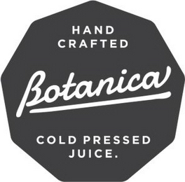 BOTANICA HAND CRAFTED COLD PRESSED JUICE. logo