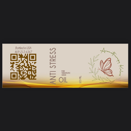 BOTTLED IN USA 469-212-6367 ANTI STRESS PURE THERAPEUTIC GRADE OIL 10 ML AROMATHERAPY  KALOSS logo