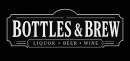 BOTTLES & BREW LIQUOR · BEER · WINE logo