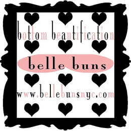 BOTTOM BEAUTIFICATION BELLE BUNS WWW.BELLEBUNSNYC.COM logo