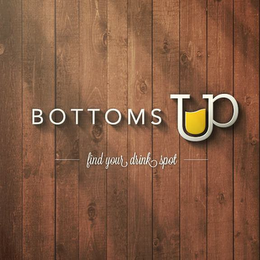 BOTTOMS UP FIND YOUR DRINK SPOT logo
