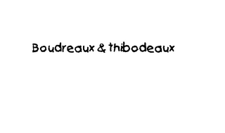BOUDREAUX & THIBODEAUX logo