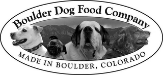 BOULDER DOG FOOD COMPANY MADE IN BOULDER, COLORADO logo