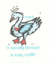 BOUNCIE "A HEAVENLY MESSAGE IN EVERY COOKIE" logo