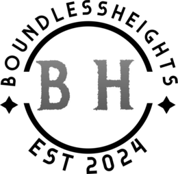 BOUNDLESS HEIGHTS BH EST 2024 logo